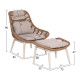 Πολυθρονα lounge με υποποδιο remvazzo hm6561.02 αλουμινιο μπεζ--wicker 90x85x96υεκ **