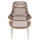Πολυθρονα lounge με υποποδιο remvazzo hm6561.02 αλουμινιο μπεζ--wicker 90x85x96υεκ **