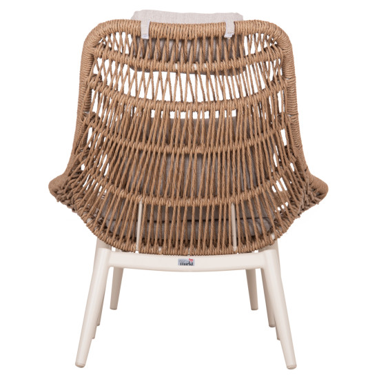 Πολυθρονα lounge με υποποδιο remvazzo hm6561.02 αλουμινιο μπεζ--wicker 90x85x96υεκ **