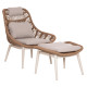 Πολυθρονα lounge με υποποδιο remvazzo hm6561.02 αλουμινιο μπεζ--wicker 90x85x96υεκ **