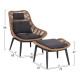 Πολυθρονα lounge με υποποδιο remvazzo hm6561.01 αλουμινιο γκρι--wicker 90x85x96υεκ **