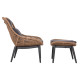 Πολυθρονα lounge με υποποδιο remvazzo hm6561.01 αλουμινιο γκρι--wicker 90x85x96υεκ **
