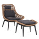 Πολυθρονα lounge με υποποδιο remvazzo hm6561.01 αλουμινιο γκρι--wicker 90x85x96υεκ **