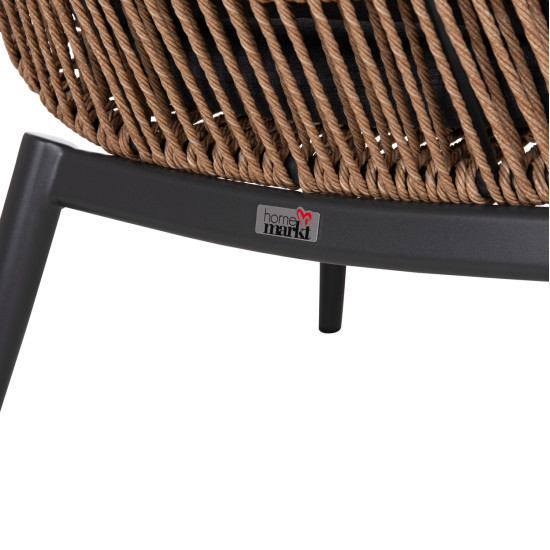 Πολυθρονα lounge με υποποδιο remvazzo hm6561.01 αλουμινιο γκρι--wicker 90x85x96υεκ **