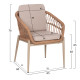 Πολυθρονα αλουμινιου galdin hm6272.03 καπουτσινο-p.e.rattan-μπεζ υφασμα 65x60x76υεκ **