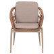 Πολυθρονα αλουμινιου galdin hm6272.03 καπουτσινο-p.e.rattan-μπεζ υφασμα 65x60x76υεκ **