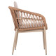 Πολυθρονα αλουμινιου galdin hm6272.03 καπουτσινο-p.e.rattan-μπεζ υφασμα 65x60x76υεκ **