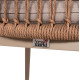 Πολυθρονα αλουμινιου galdin hm6272.03 καπουτσινο-p.e.rattan-μπεζ υφασμα 65x60x76υεκ **