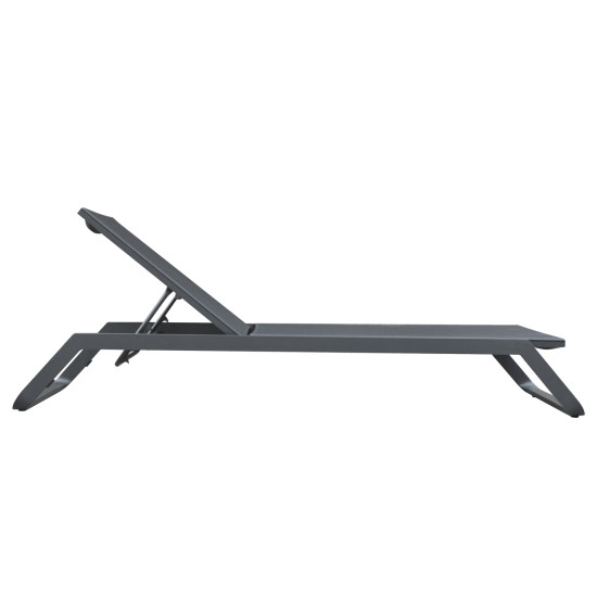 Ξαπλωστρα αλουμινιου marimar hm6562.01 σκελετοσ & textilene γκρι 220x67.5x31.5υεκ **