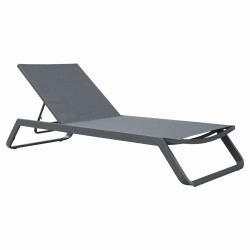 Ξαπλωστρα αλουμινιου marimar hm6562.01 σκελετοσ & textilene γκρι 220x67.5x31.5υεκ **