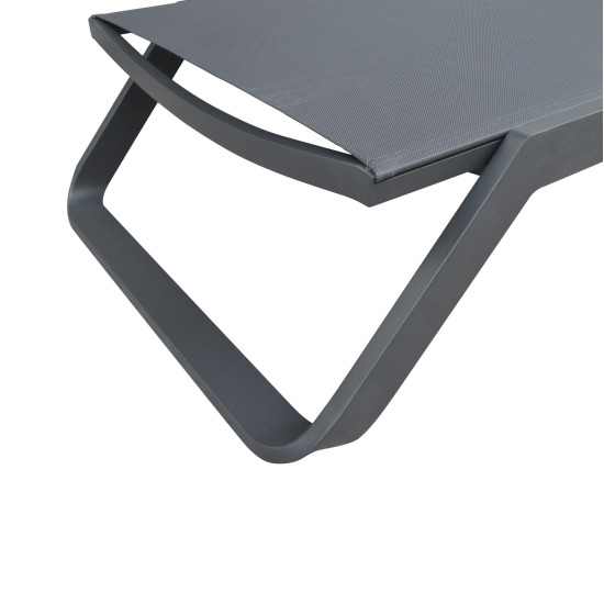 Ξαπλωστρα αλουμινιου marimar hm6562.01 σκελετοσ & textilene γκρι 220x67.5x31.5υεκ **