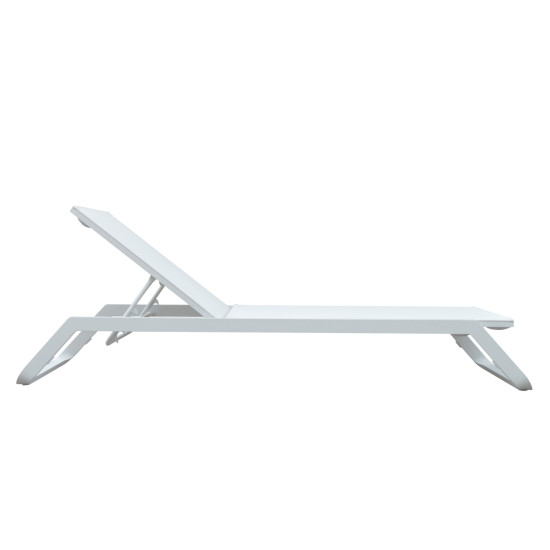 Ξαπλωστρα αλουμινιου marimar hm6562.02 σκελετοσ & textilene λευκο 220x67.5x31.5υεκ **