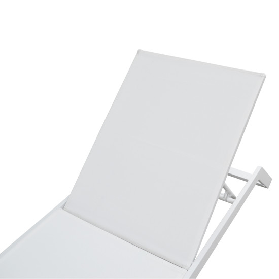 Ξαπλωστρα αλουμινιου marimar hm6562.02 σκελετοσ & textilene λευκο 220x67.5x31.5υεκ **