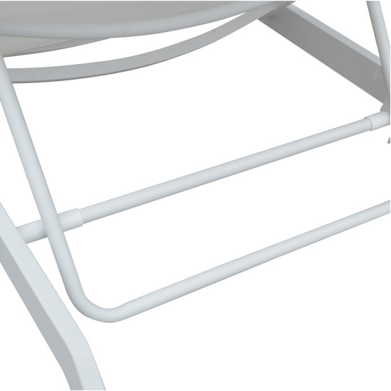 Ξαπλωστρα αλουμινιου marimar hm6562.02 σκελετοσ & textilene λευκο 220x67.5x31.5υεκ **