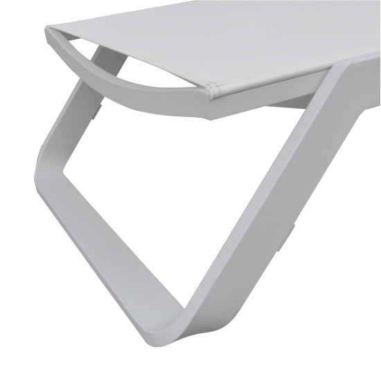 Ξαπλωστρα αλουμινιου marimar hm6562.02 σκελετοσ & textilene λευκο 220x67.5x31.5υεκ **