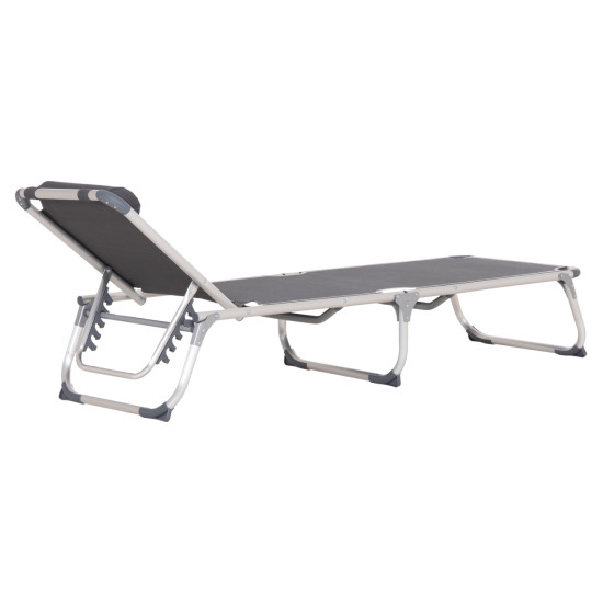 Ξαπλωστρα παραλιασ αλουμινιου βαρ.τυπου almira hm5054.10 γκρι textilene 187x59x78υεκ **