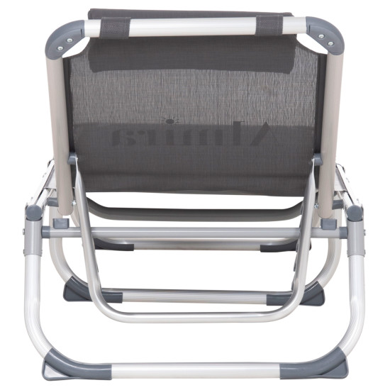 Ξαπλωστρα παραλιασ αλουμινιου βαρ.τυπου almira hm5054.10 γκρι textilene 187x59x78υεκ **