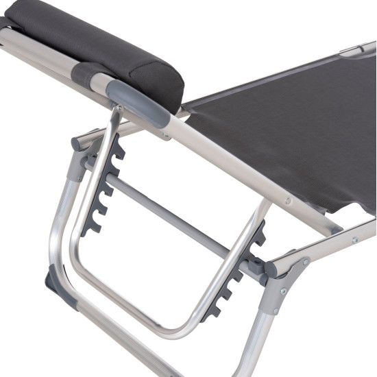 Ξαπλωστρα παραλιασ αλουμινιου βαρ.τυπου almira hm5054.10 γκρι textilene 187x59x78υεκ **