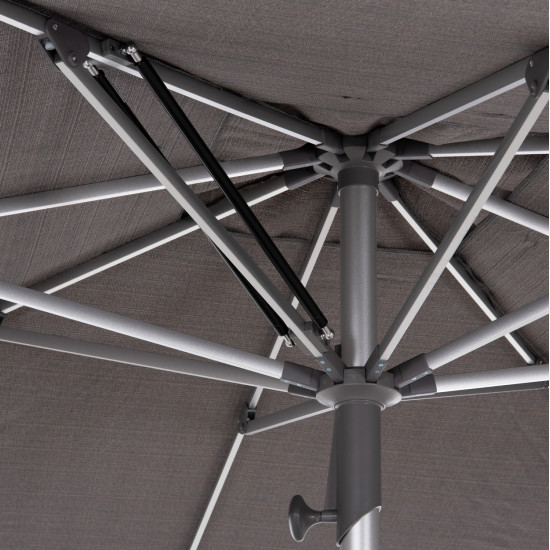Ομπρελα επαγγελματικη gladell 3x3m hm6604.01 γκρι πανι-ανοδιωμενο αλουμινιο **