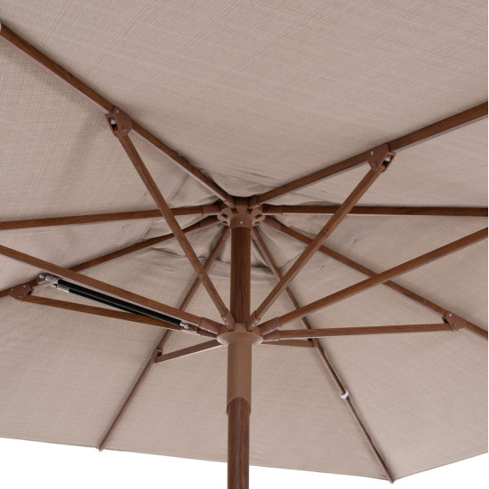 Ομπρελα επαγγελματικη gladell 3x3m hm6604.02 μπεζ πανι-heat transfer αλουμινιο **