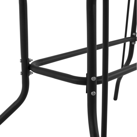 Σετ τραπεζαριασ 5τμχ adam hm10727.03 καρεκλεσ μεταλλικεσ & τραπεζι 110x60εκ μαυρο ** Σετ τραπεζαριασ 5τμχ adam hm10727.03 καρεκλεσ μεταλλικεσ & τραπεζι 110x60εκ μαυρο **