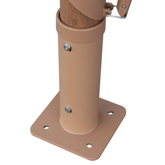 Επαγγελματικη ομπρελα 4x4m gladell hm6605.02 heat transfer αλουμ.-ακρυλικο πανι μπεζ **