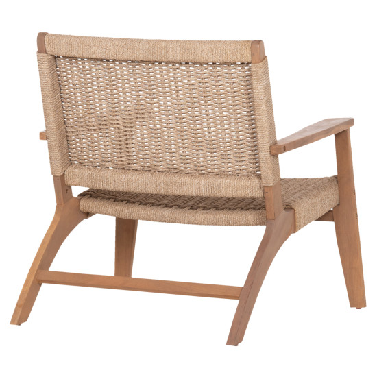 Πολυθρονα lounge monter hm6241.01 ξυλο ακακιασ φυσικο-σχοινι μπεζ 63.5x60x69υεκ **