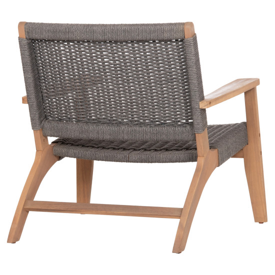 Πολυθρονα lounge monter hm6241.02 ξυλο ακακιασ φυσικο-σχοινι γκρι 63.5x60x69υεκ **