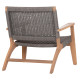 Πολυθρονα lounge monter hm6241.02 ξυλο ακακιασ φυσικο-σχοινι γκρι 63.5x60x69υεκ **