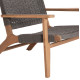 Πολυθρονα lounge monter hm6241.02 ξυλο ακακιασ φυσικο-σχοινι γκρι 63.5x60x69υεκ **