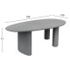 Τραπεζι τραπεζαριασ οβαλ volpe hm6599.01 γκρι fiber cement 240x100x75υεκ **