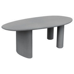 Τραπεζι τραπεζαριασ οβαλ volpe hm6599.01 γκρι fiber cement 240x100x75υεκ **