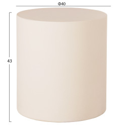 Τραπεζι βοηθητικο στρογγυλο kyoko hm6592.02 μπεζ fiber cement φ40x43υεκ. **
