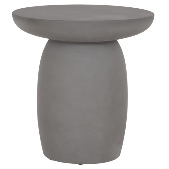 Τραπεζι βοηθητικο fiber cement στρογγυλο hikari hm6593.01 γκρι φ46x48υεκ. **