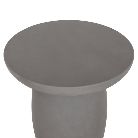 Τραπεζι βοηθητικο fiber cement στρογγυλο hikari hm6593.01 γκρι φ46x48υεκ. **