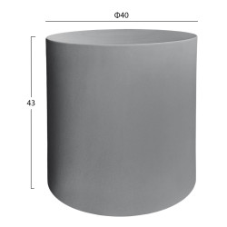 Τραπεζι βοηθητικο fiber cement στρογγυλο kyoko hm6592.01 γκρι φ40x43υεκ. **