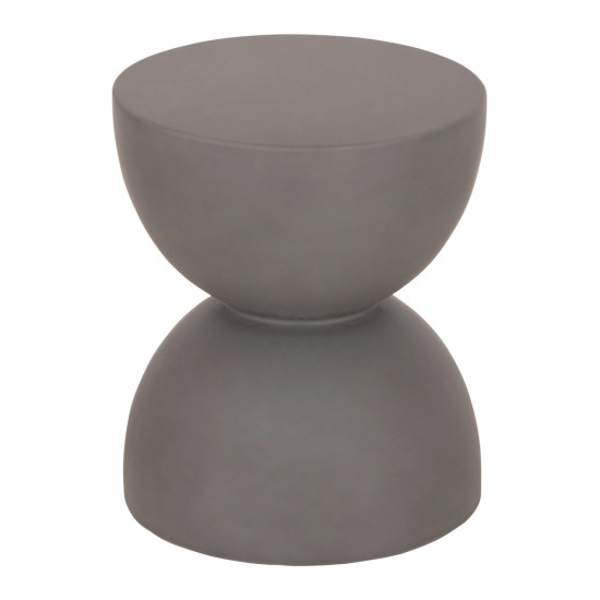 Σκαμπο στρογγυλο zini hm6580.01 fiber cement σε γκρι φ35x43υεκ **