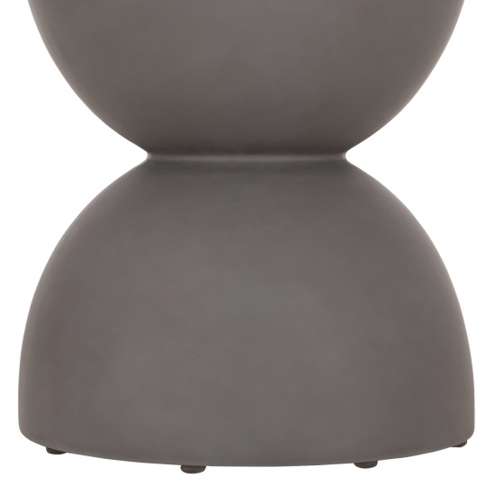 Σκαμπο στρογγυλο zini hm6580.01 fiber cement σε γκρι φ35x43υεκ **