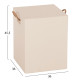 Σκαμπο τετραγωνο fiber cement με χερουλια zak hm6581.02 σε μπεζ 36x36x45,5υεκ **