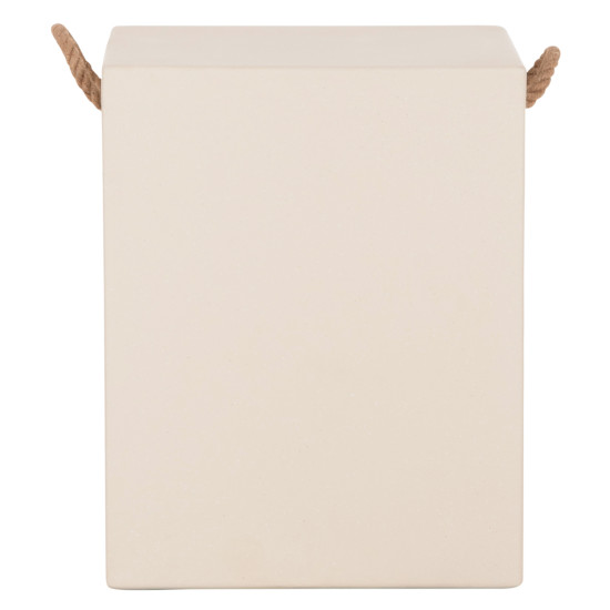 Σκαμπο τετραγωνο fiber cement με χερουλια zak hm6581.02 σε μπεζ 36x36x45,5υεκ **