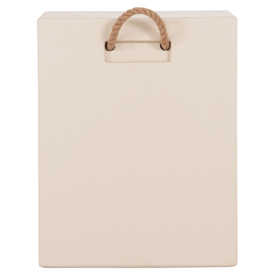 Σκαμπο τετραγωνο fiber cement με χερουλια zak hm6581.02 σε μπεζ 36x36x45,5υεκ **
