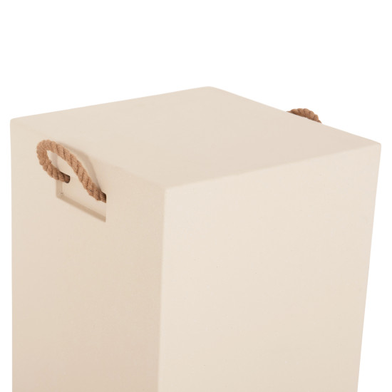 Σκαμπο τετραγωνο fiber cement με χερουλια zak hm6581.02 σε μπεζ 36x36x45,5υεκ **