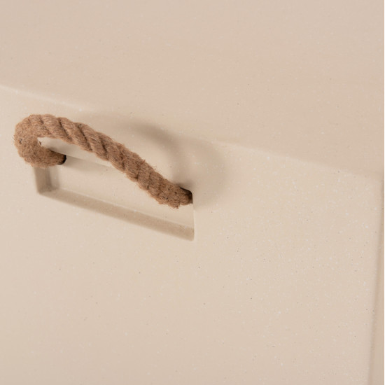 Σκαμπο τετραγωνο fiber cement με χερουλια zak hm6581.02 σε μπεζ 36x36x45,5υεκ **