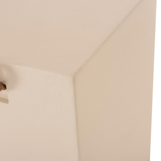 Σκαμπο τετραγωνο fiber cement με χερουλια zak hm6581.02 σε μπεζ 36x36x45,5υεκ **