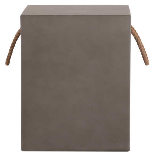 Σκαμπο τετραγωνο fiber cement με χερουλια zak hm6581.01 σε γκρι 36x36x45.5υεκ **