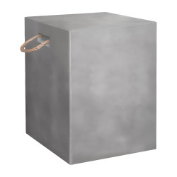 Σκαμπο τετραγωνο fiber cement με χερουλια zak hm6581.01 σε γκρι 36x36x45.5υεκ **