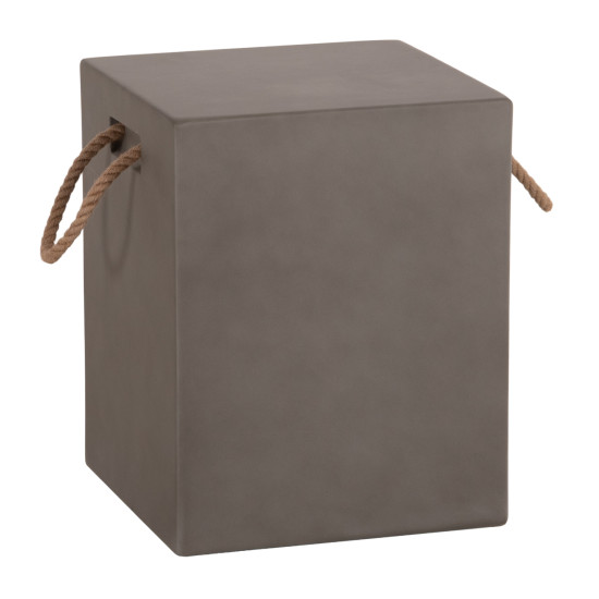 Σκαμπο τετραγωνο fiber cement με χερουλια zak hm6581.01 σε γκρι 36x36x45.5υεκ **