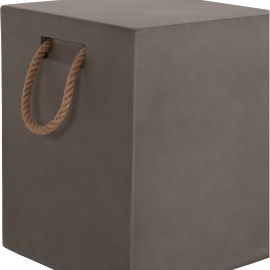 Σκαμπο τετραγωνο fiber cement με χερουλια zak hm6581.01 σε γκρι 36x36x45.5υεκ **