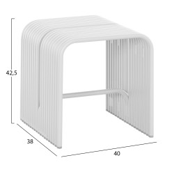 Σκαμπο σειρα intrepid hm6325.02 αλουμινιο σε λευκο 40x38x42,5yεκ. **