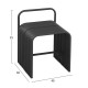 Σκαμπο σειρα intrepid hm6326.01 αλουμινιο σε μαυρο 40x38x55υεκ. **